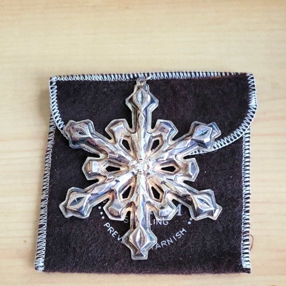 Rare 1980 Gorham Silverplate Snowflake Ornament